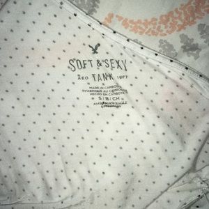 White polkadot cropped tank top